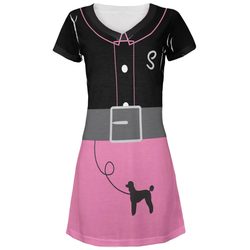 Halloween 50's Dress Costume Juniors V-Neck Beach Cover-Up Dress sold by Old Glory