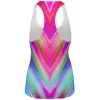 Mirrored Light Beams Pastel Rainbow All Over Womens Work Out Tank Top sold by Old Glory