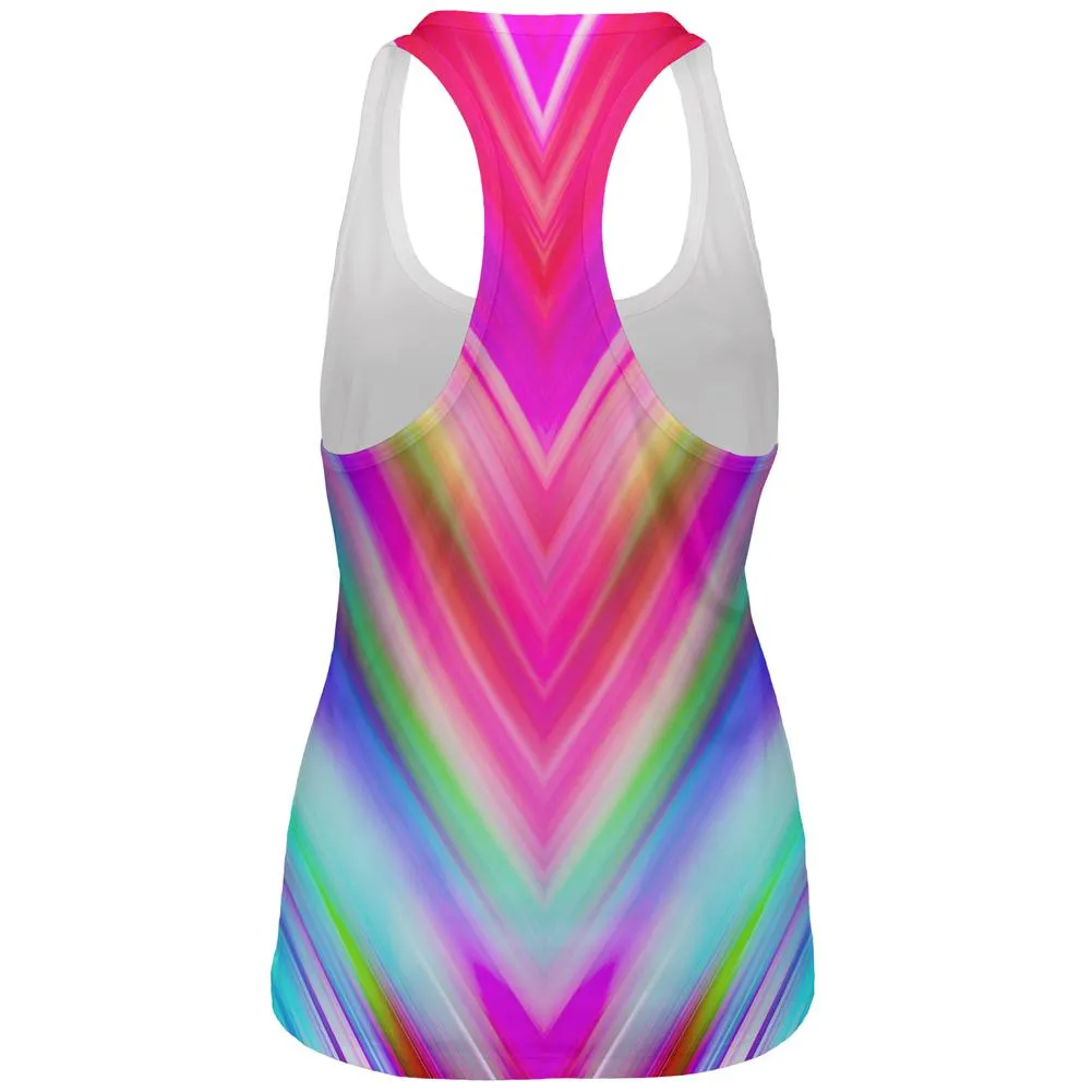 Mirrored Light Beams Pastel Rainbow All Over Womens Work Out Tank Top sold by Old Glory product image thumbnail 2