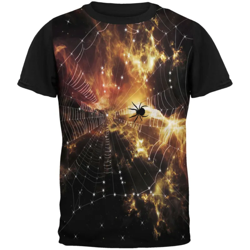 Galaxy Spider Nebula Spider Web All Over Adult T-Shirt sold by Old Glory