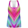 Mirrored Light Beams Pastel Rainbow All Over Womens Work Out Tank Top sold by Old Glory