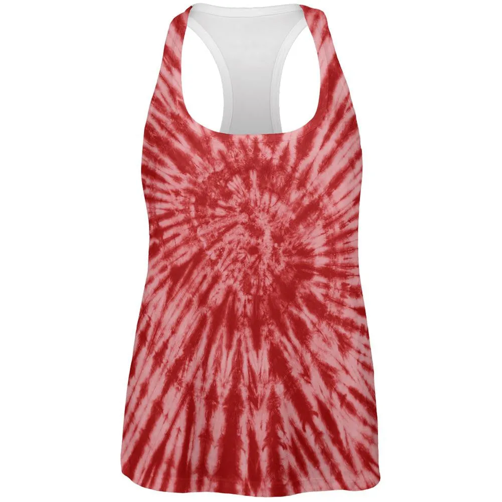 Red Tie Dye All Over Womens Work Out Tank Top sold by Old Glory