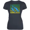 Hammerhead Shark Stacked Repeat Juniors Soft T Shirt sold by Old Glory