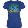 Hammerhead Shark Stacked Repeat Juniors Soft T Shirt sold by Old Glory