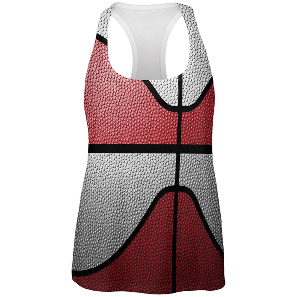 Championship Basketball Red & White All Over Womens Work Out Tank Top sold by Old Glory