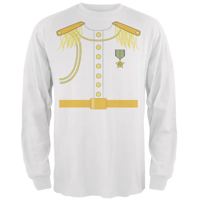 Prince Charming Costume White Adult Long Sleeve T-Shirt sold by Old Glory
