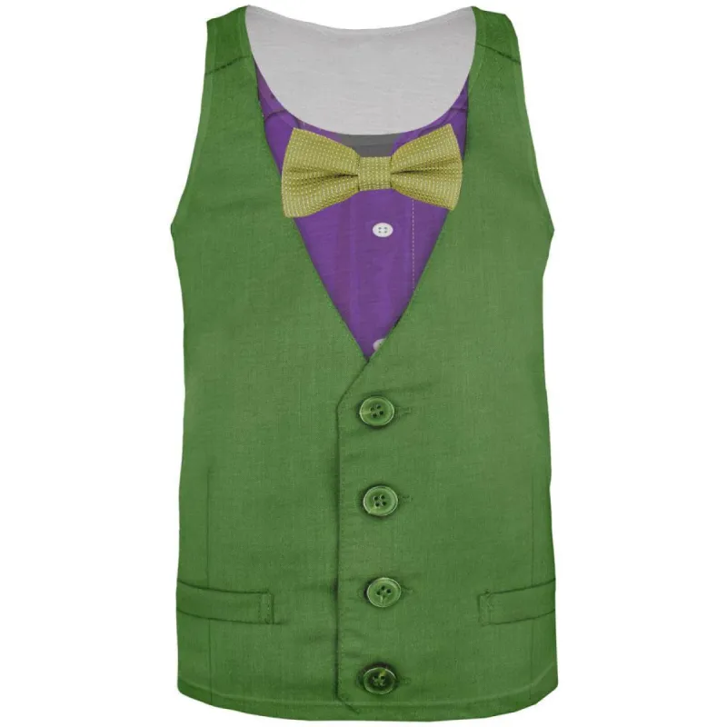 Mardi Gras Green and Purple Vest Costume All Over Adult Tank Top sold by Old Glory