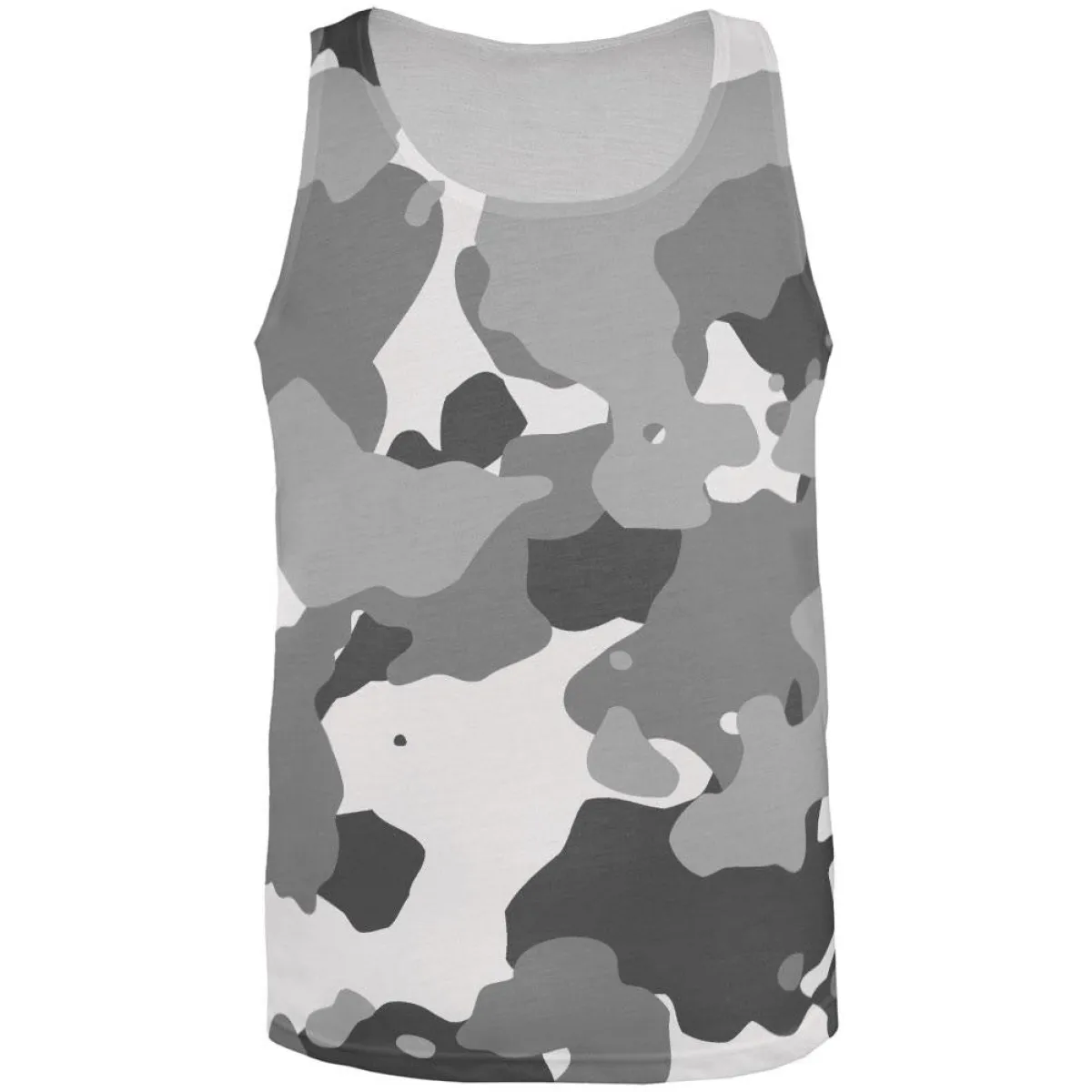 Grey Camo All Over Adult Tank Top sold by Old Glory