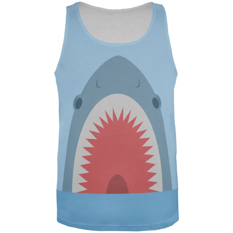 Cute Fun Shark Attack All Over Mens Tank Top sold by Old Glory