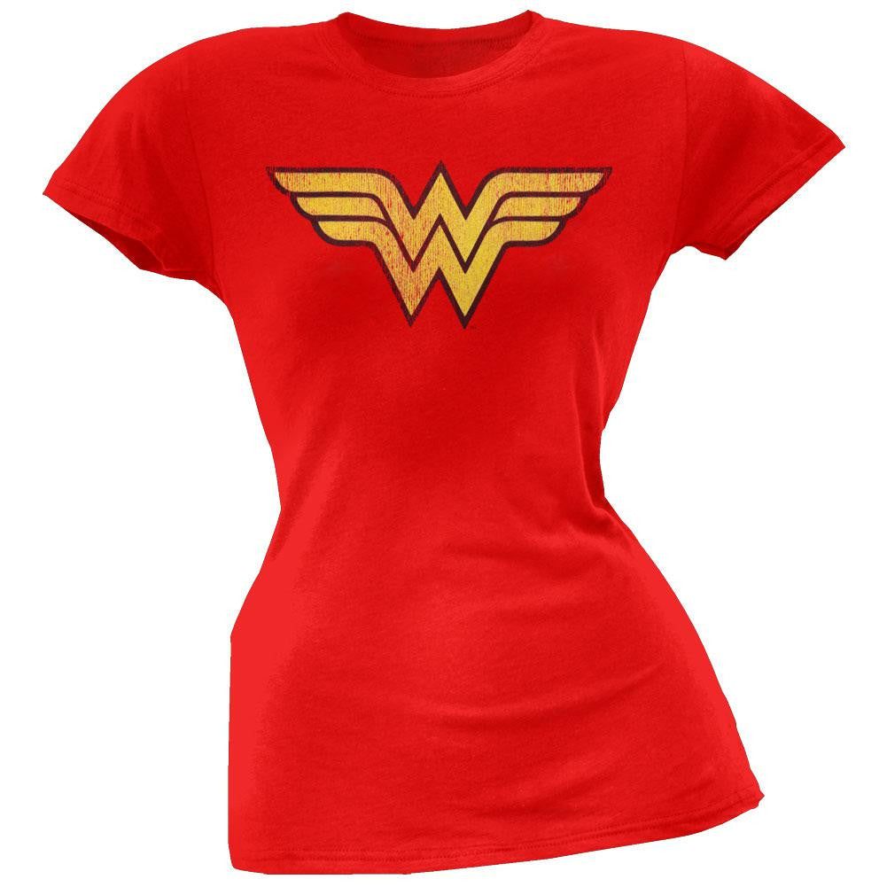 Wonder Woman - Distressed Logo Juniors T-Shirt sold by Old Glory