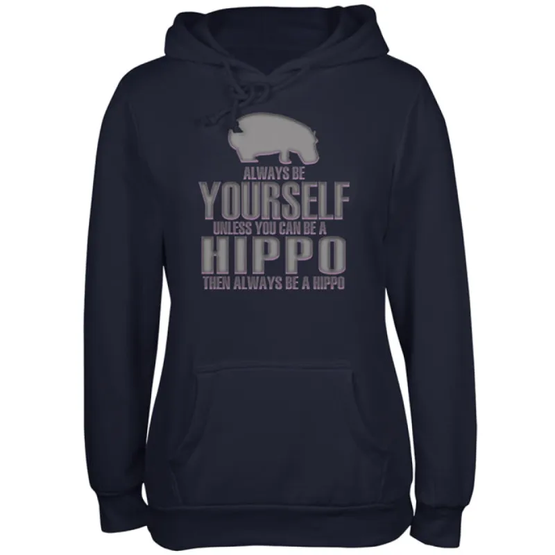 Always Be Yourself Hippo Juniors Soft Hoodie sold by Old Glory
