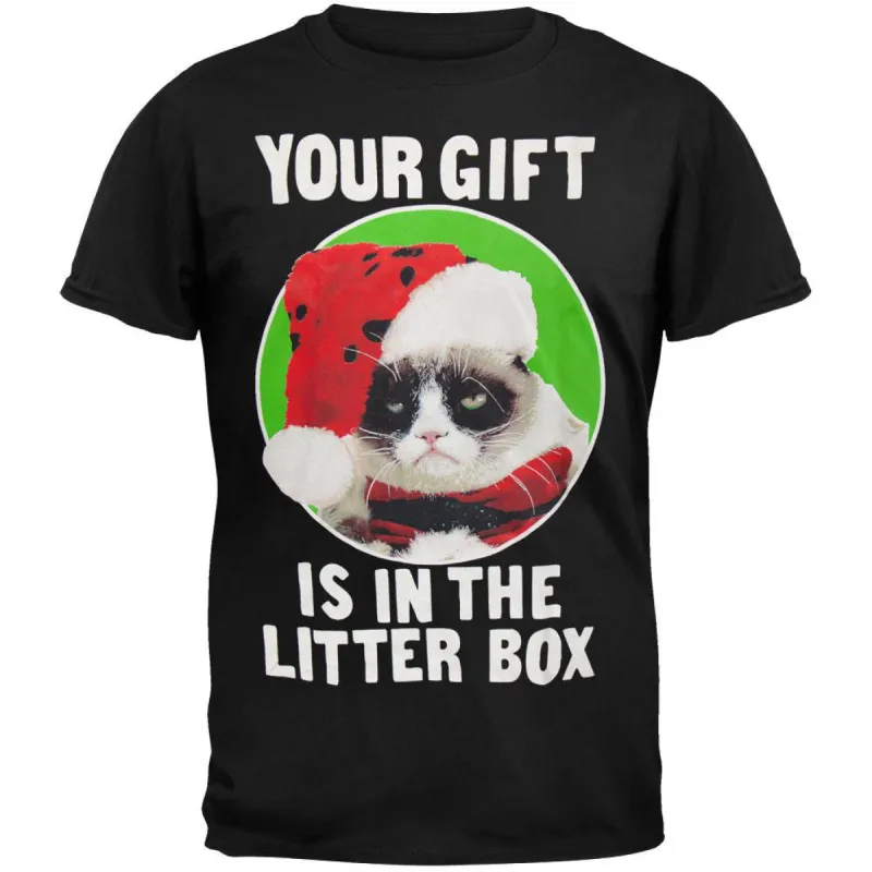 Grumpy Cat - Gift in Litter Box T-Shirt made by Old Glory