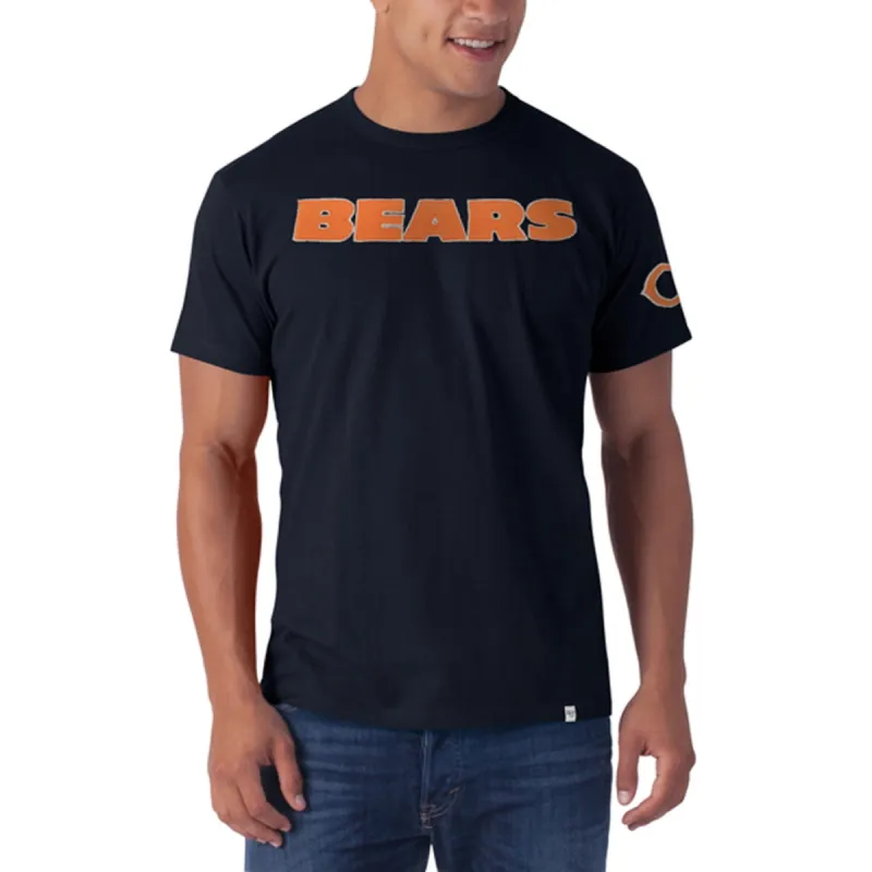 Chicago Bears - Fieldhouse Logo Premium Navy T-Shirt sold by Old Glory
