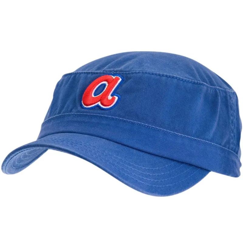 Atlanta Braves - Logo Squad Fitted Blue Cadet Cap sold by Old Glory