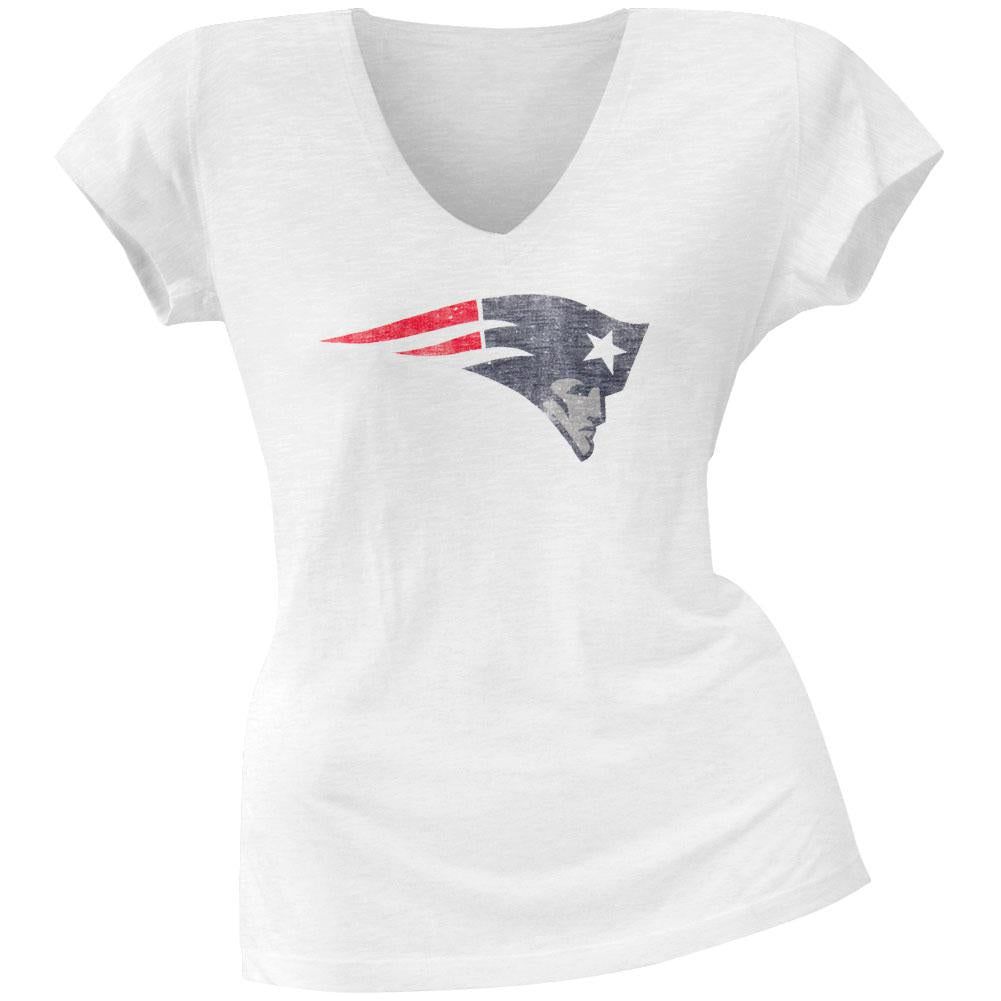 New England Patriots - Scrum Logo Premium Juniors V-Neck T-Shirt sold by Old Glory