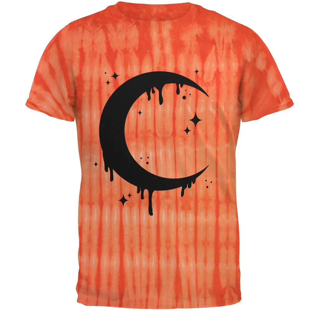 Halloween Dripping Crescent Moon Adult T-Shirt sold by Old Glory
