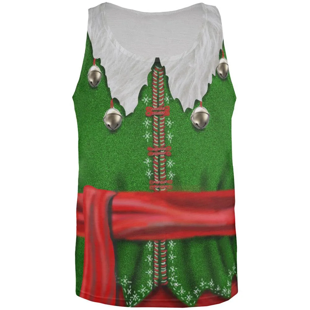 Christmas Elf Costume All Over Adult Tank Top sold by Old Glory
