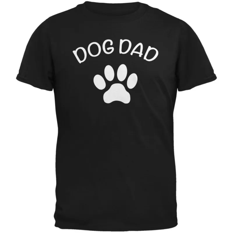 Father's Day Dog Dad Black Adult T-Shirt sold by Old Glory