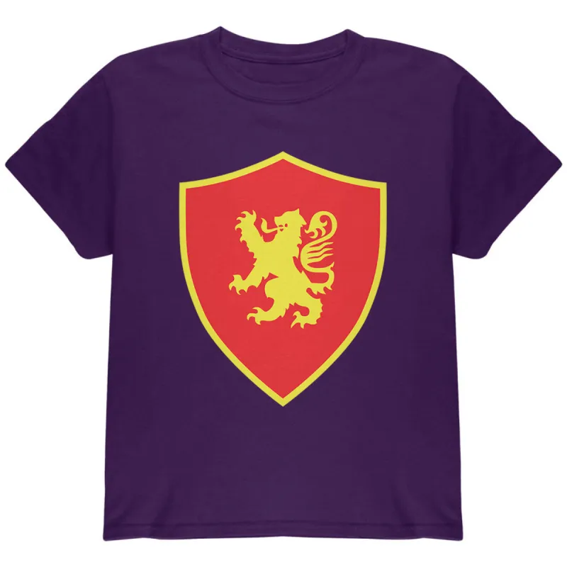 Halloween Knight Shield Costume Rampant Lion Youth T Shirt sold by Old Glory