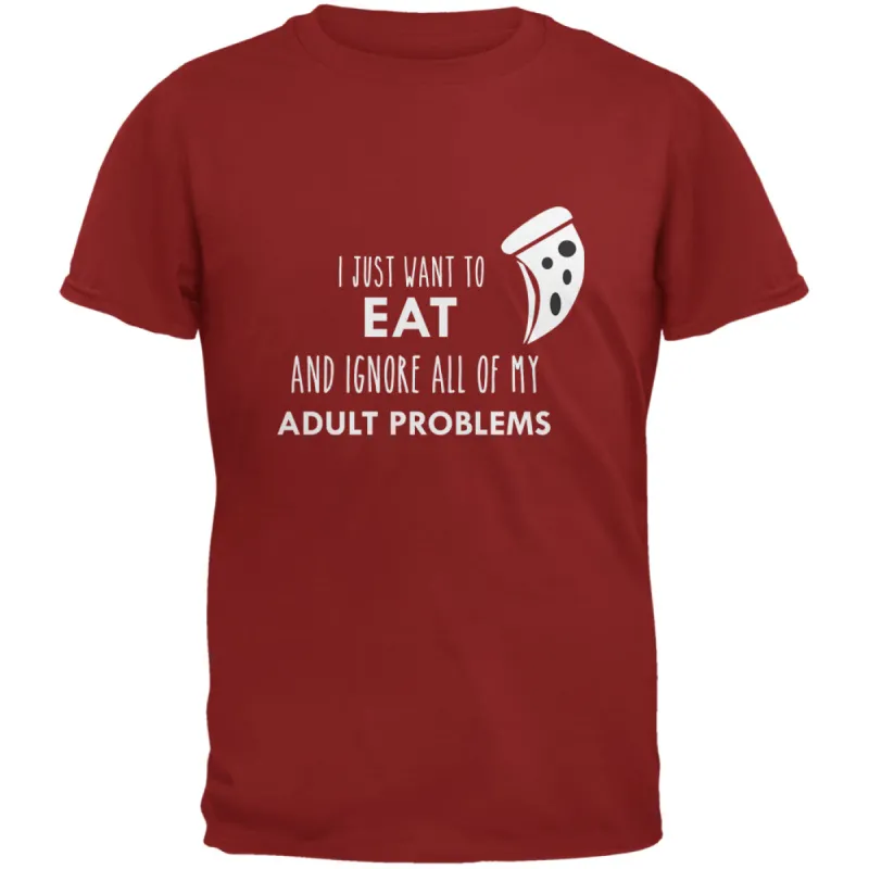 I Just Want to Eat Cardinal Red Adult T-Shirt sold by Old Glory