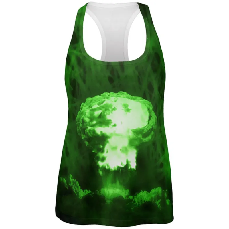 Gamma Radiation Atomic Explosion All Over Womens Work Out Tank Top sold by Old Glory
