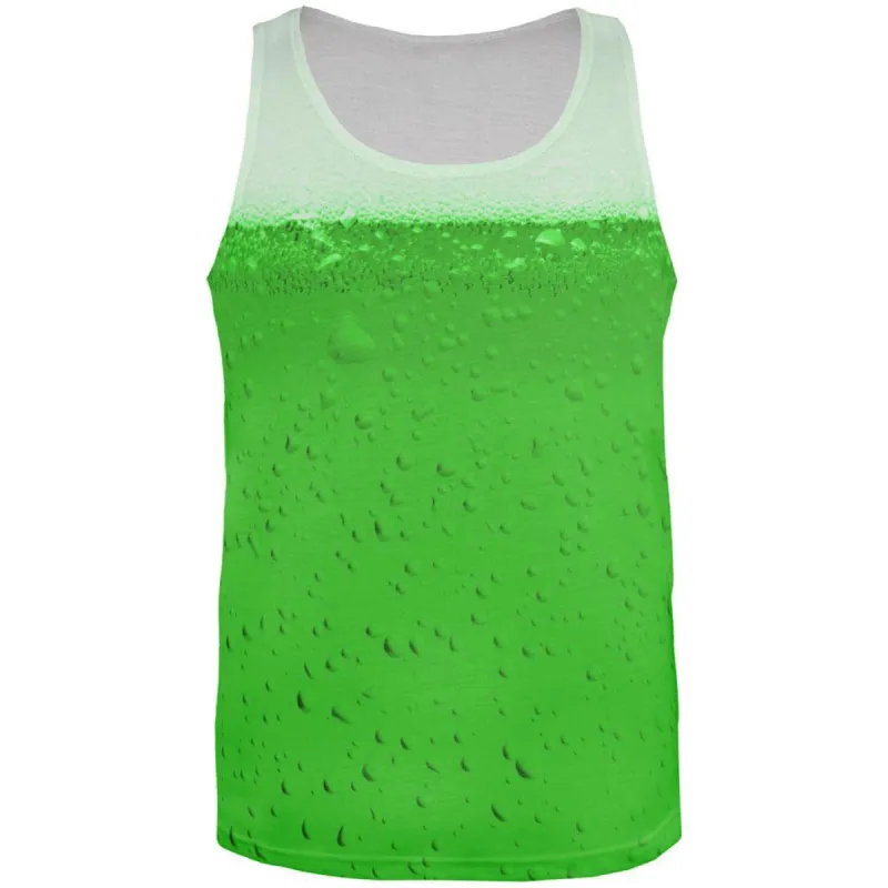 St Patricks Irish Green Beer All Over Adult Tank Top sold by Old Glory