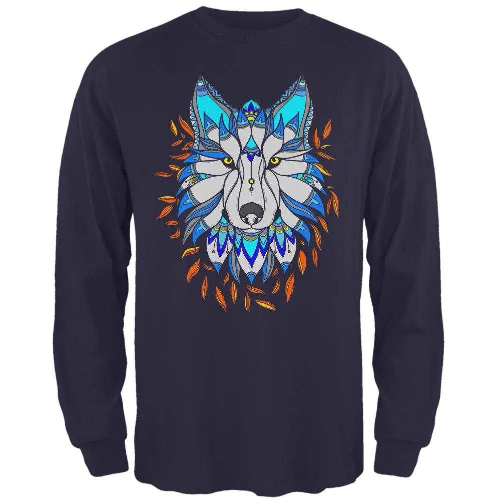 Totem Wolf is my Spirit Animal Mens Long Sleeve T Shirt sold by Old Glory