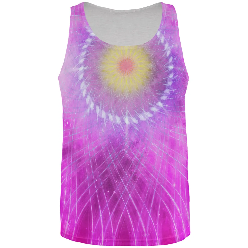Rum Runner Hibiscus Fractal Mandala All Over Mens Tank Top sold by Old Glory
