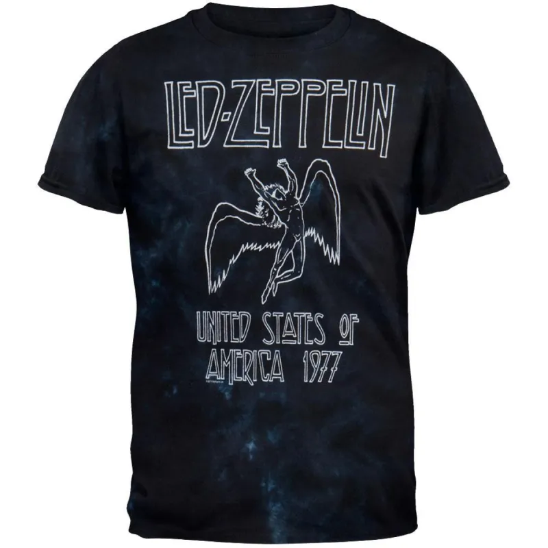 Led Zeppelin - USA Tour 1977 Tie Dye T-Shirt sold by Old Glory