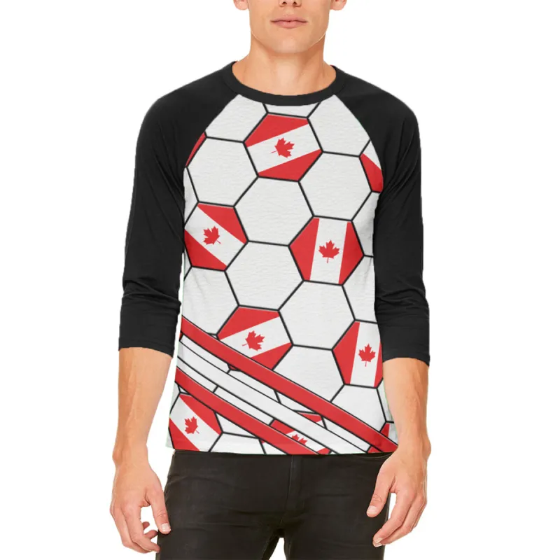 World Cup Canada Soccer Ball Mens Raglan T Shirt sold by Old Glory
