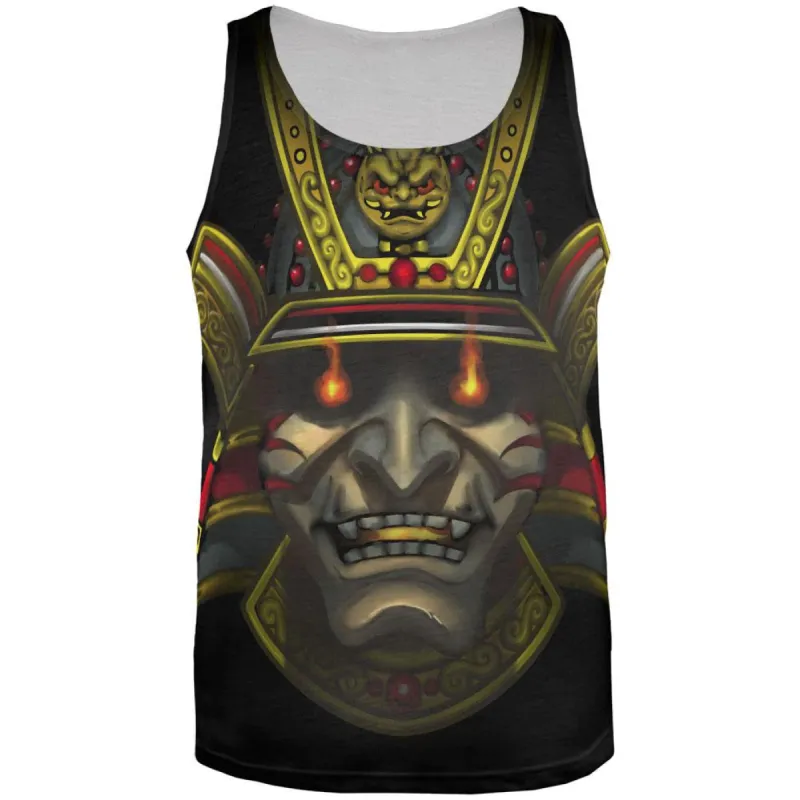 Samurai Face Mask All Over Adult Tank Top sold by Old Glory
