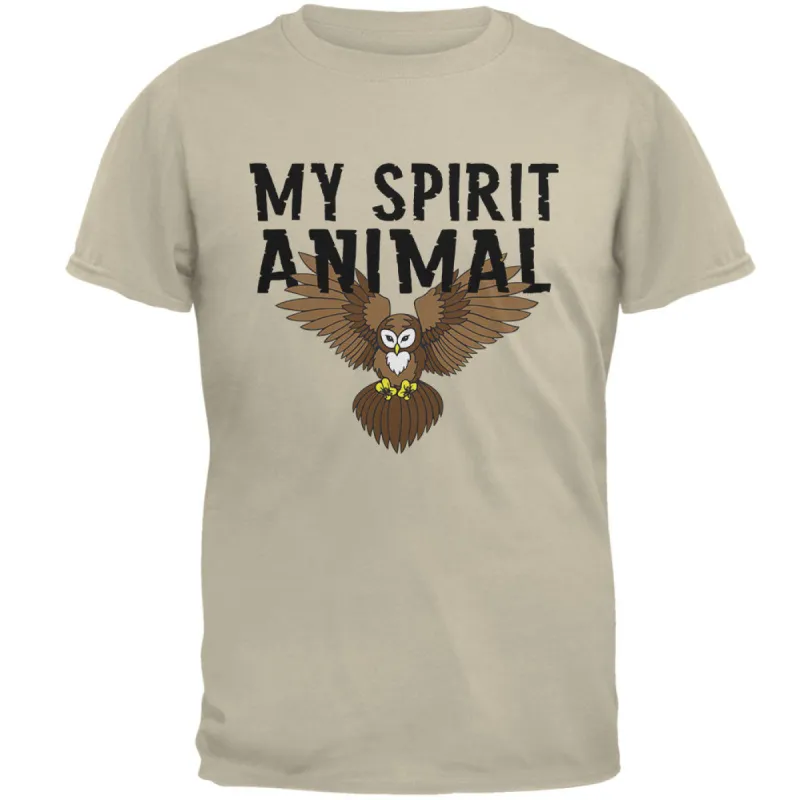 My Spirit Animal Owl Sand Adult T-Shirt sold by Old Glory
