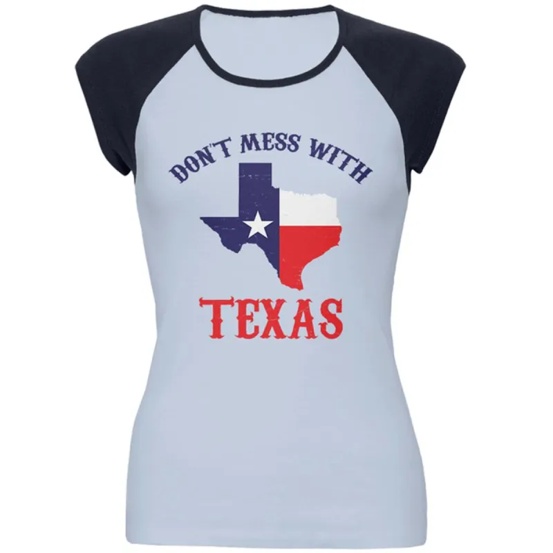 Don't Mess With Texas Juniors Cap-Sleeve Raglan T Shirt sold by Old Glory