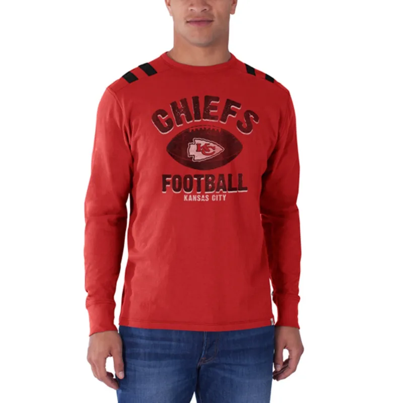 Kansas City Chiefs - Football Logo Bruiser Premium Long Sleeve T-Shirt sold by Old Glory