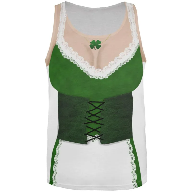 St. Patricks Day Sexy Irish Girl Costume All Over Adult Tank Top sold by Old Glory