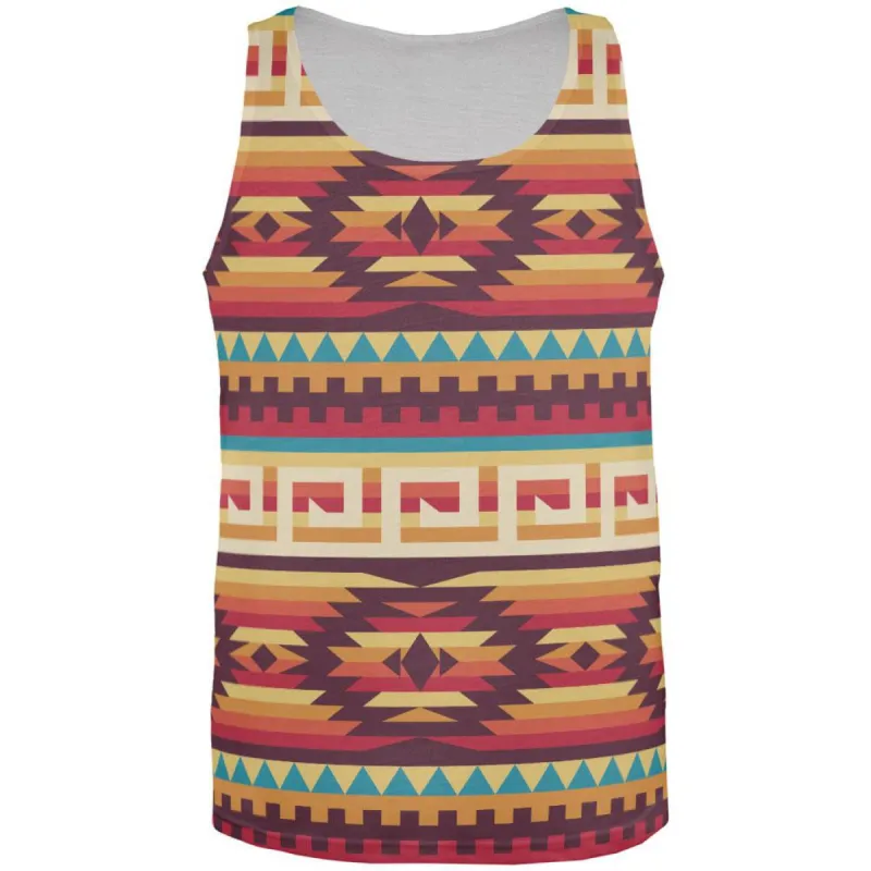 Native American Pattern Red All Over Adult Tank Top sold by Old Glory