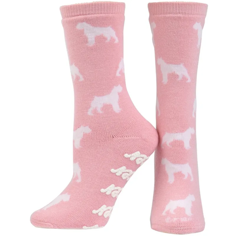 Boxer Pink Girls Youth Slipper Socks sold by Old Glory