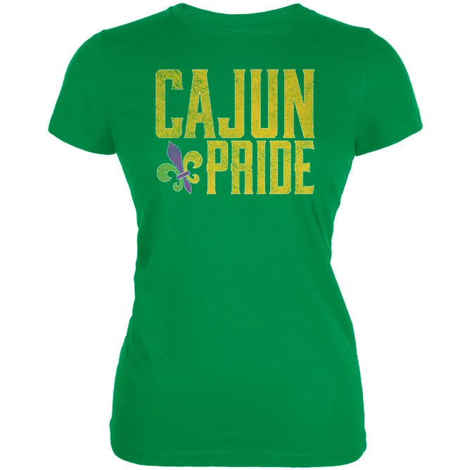 Mardi Gras Cajun Pride Fleur De Lis Juniors Soft T Shirt sold by Old Glory