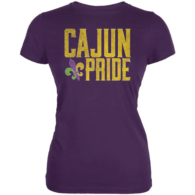 Mardi Gras Cajun Pride Fleur De Lis Juniors Soft T Shirt sold by Old Glory product image thumbnail 2
