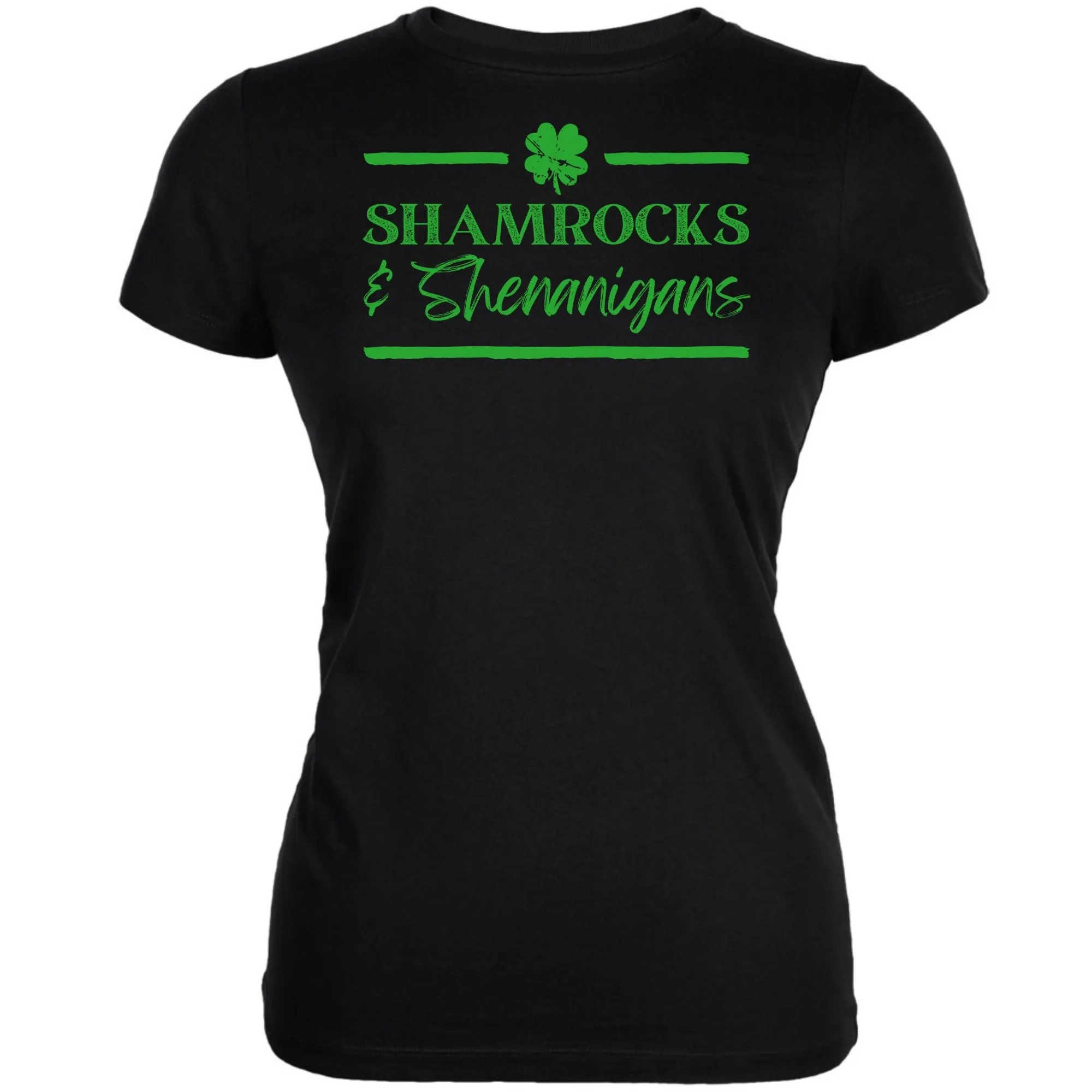 St Patricks Day Shamrock and Shenanigans Juniors Soft T Shirt sold by Old Glory product image thumbnail 3