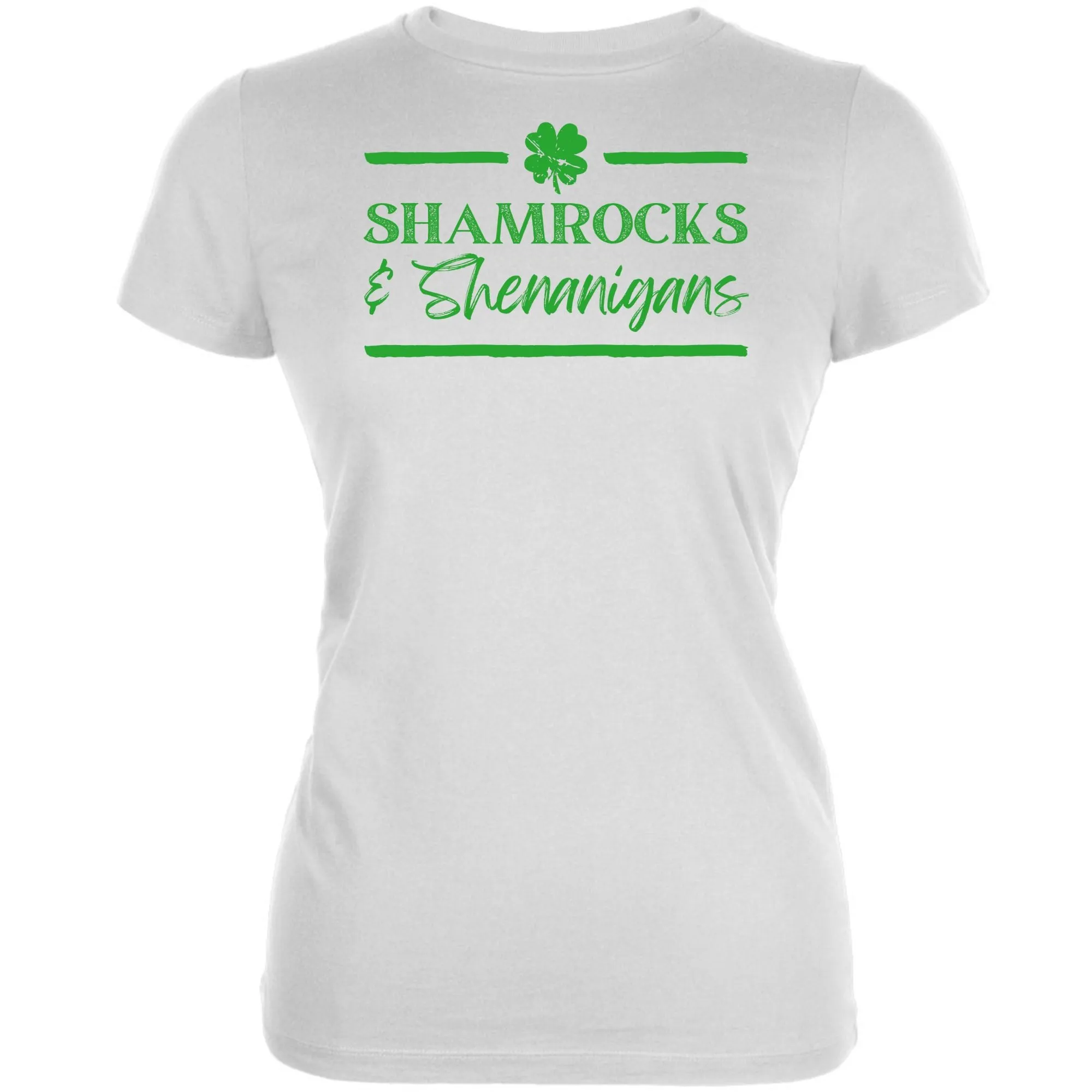 St Patricks Day Shamrock and Shenanigans Juniors Soft T Shirt sold by Old Glory product image thumbnail 2