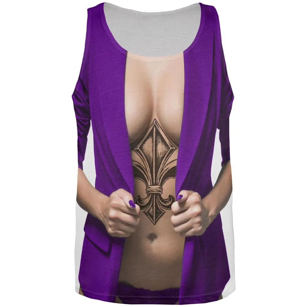 Mardi Gras Cajun Girl Tease All Over Adult Tank Top sold by Old Glory