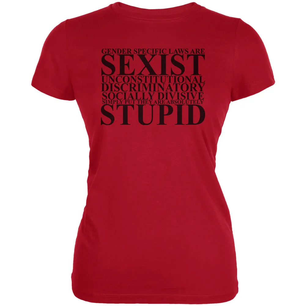 Gender Laws are Sexist Juniors Soft T Shirt sold by Old Glory product image thumbnail 2