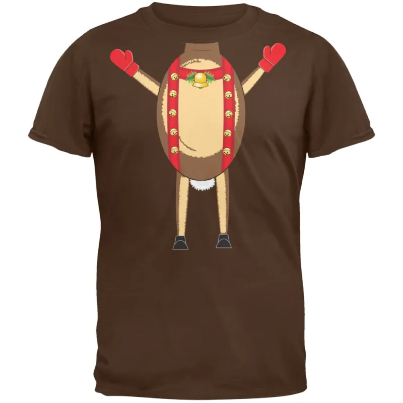 Reindeer Body Costume Brown Adult T-Shirt sold by Old Glory