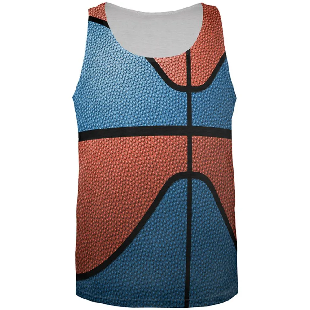Championship Basketball Blue and Orange All Over Mens Tank Top sold by Old Glory