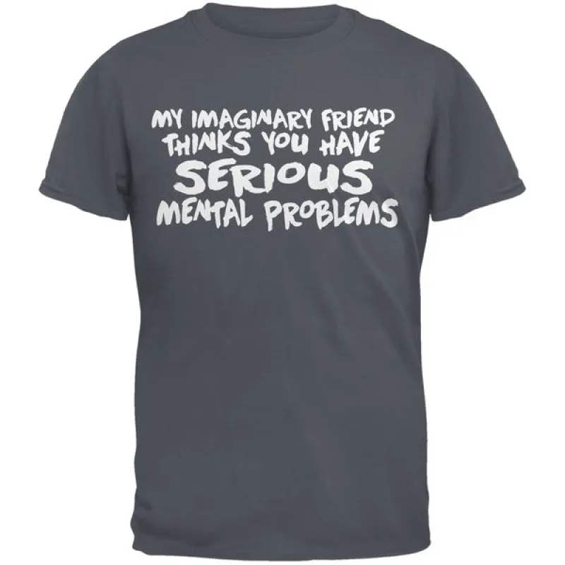 My Imaginary Friend Charcoal Grey Adult T-Shirt sold by Old Glory