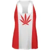Canada Flag Pot Leaf Marijuana All Over Womens Work Out Tank Top sold by Old Glory