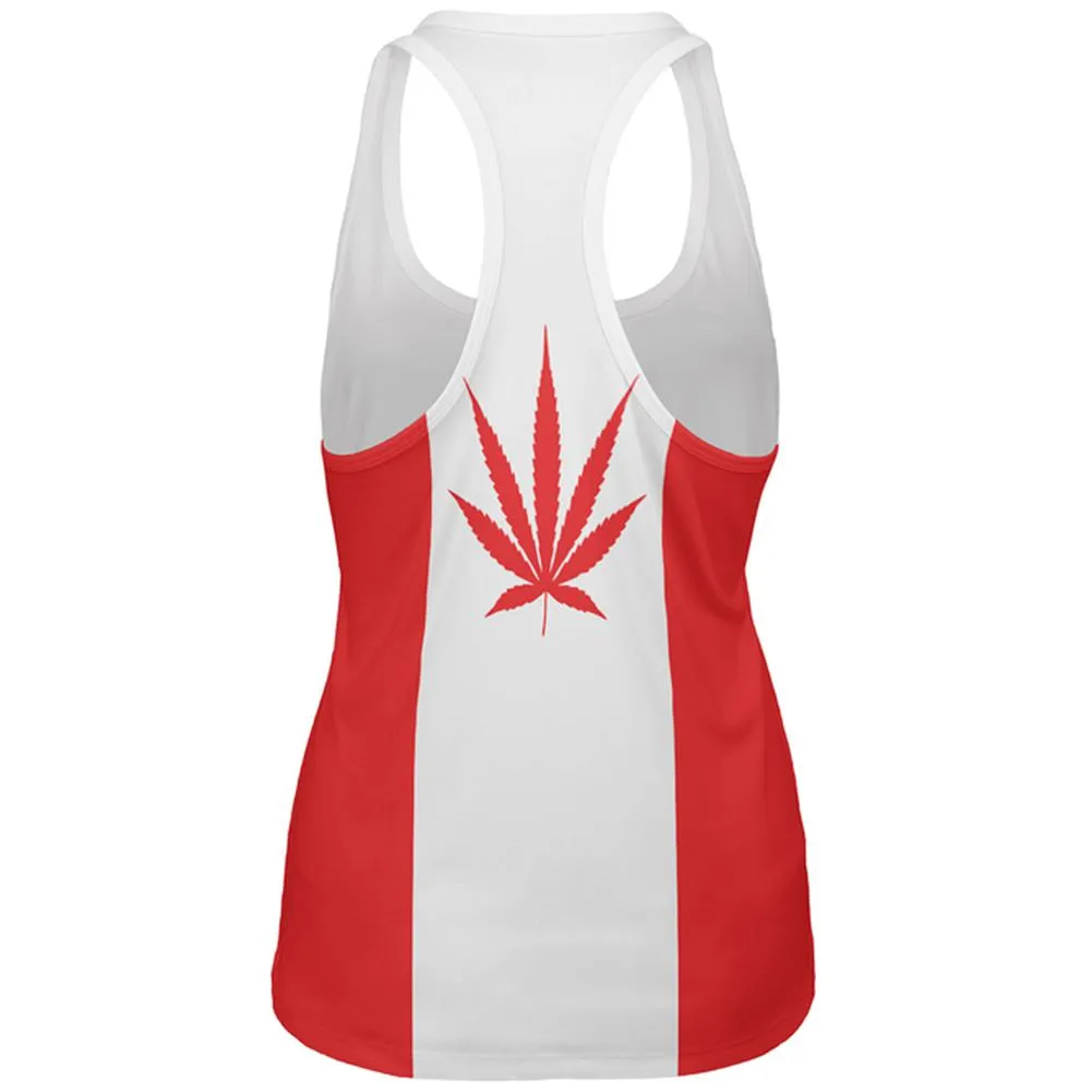 Canada Flag Pot Leaf Marijuana All Over Womens Work Out Tank Top sold by Old Glory product image thumbnail 2