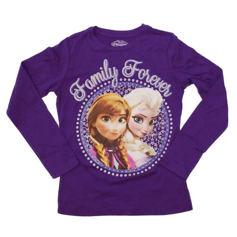 Frozen - Family Forever Girls Juvy Long Sleeve T-Shirt sold by Old Glory