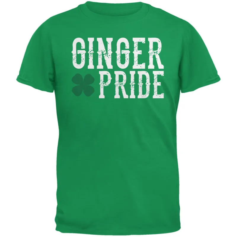 St. Patricks Day - Ginger Pride Green Adult T-Shirt sold by Old Glory